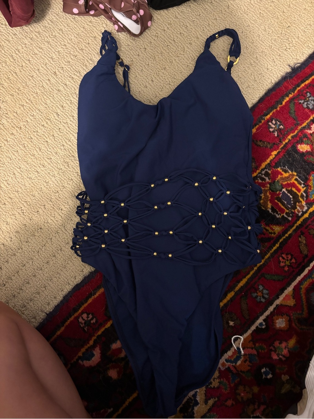 PQ Navy Blue one piece bikini NWT